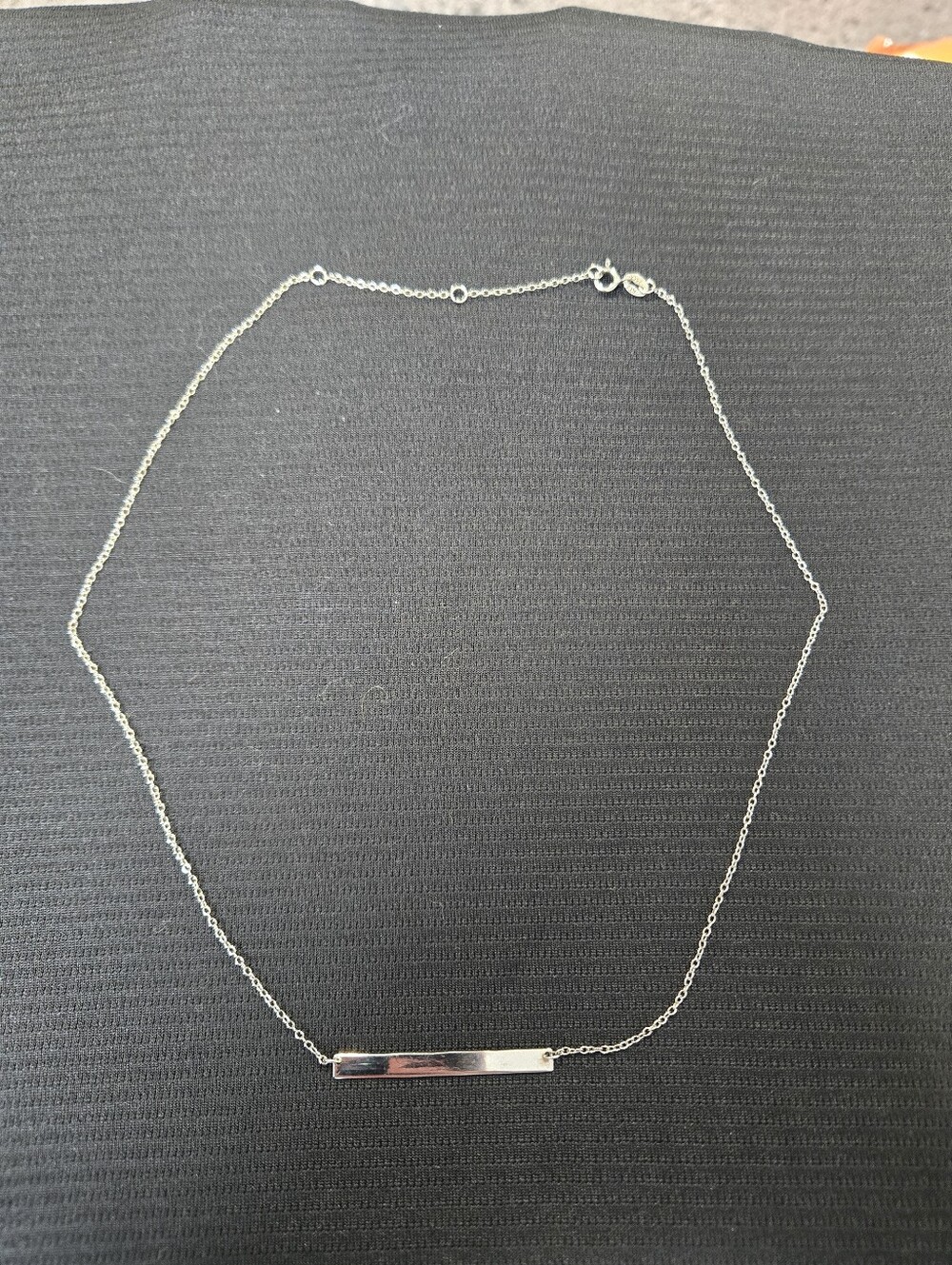 Minimalist Silver Bar Necklace